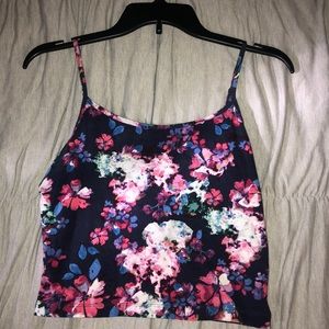 Decree floral tank top/crop top